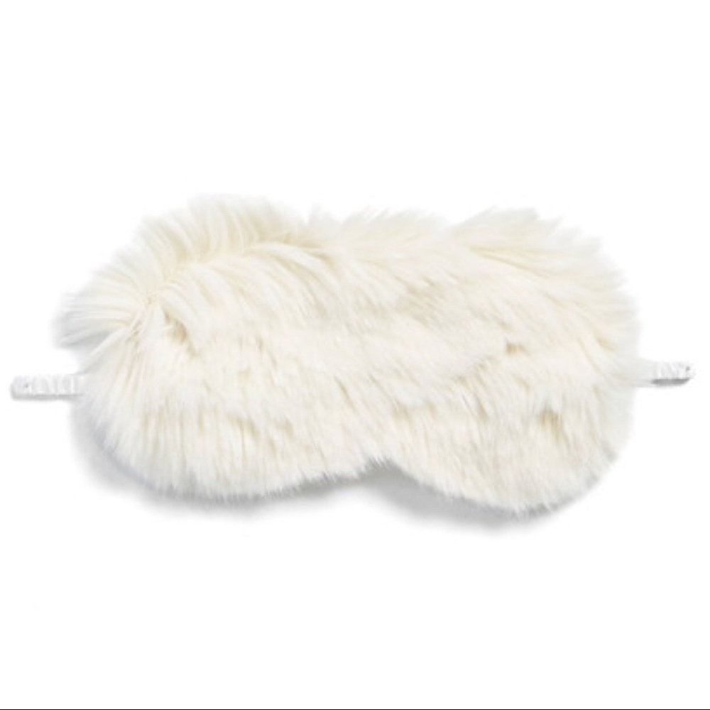 Nordstrom Luxury Faux Fur Eye Mask Ivory!. - Picture 2 of 6